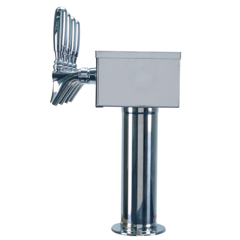 Premium 4 Tap T Tower – Glycol Cooled – Stainless Steel